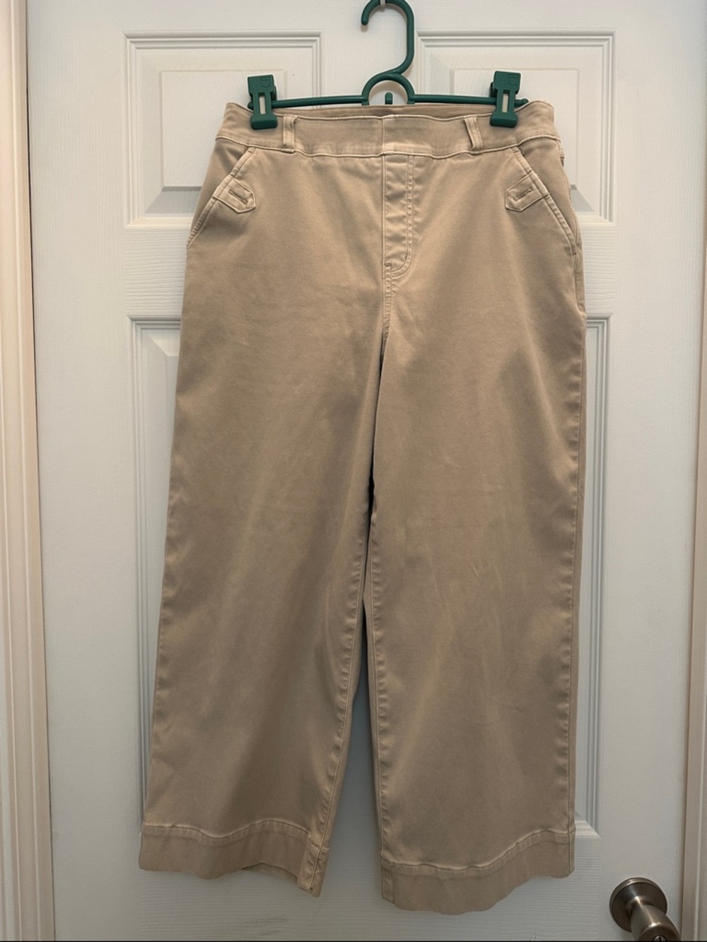 Classic Wide-Leg Khaki Pants